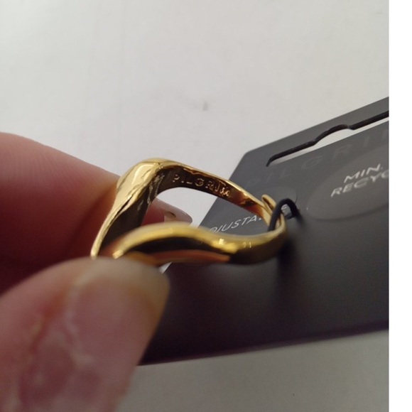 PILGRIM ADJUSTABLE CLOUD RING - SIZE 5- 8 - GOLD PLATED - brand new - Picture 2 of 6